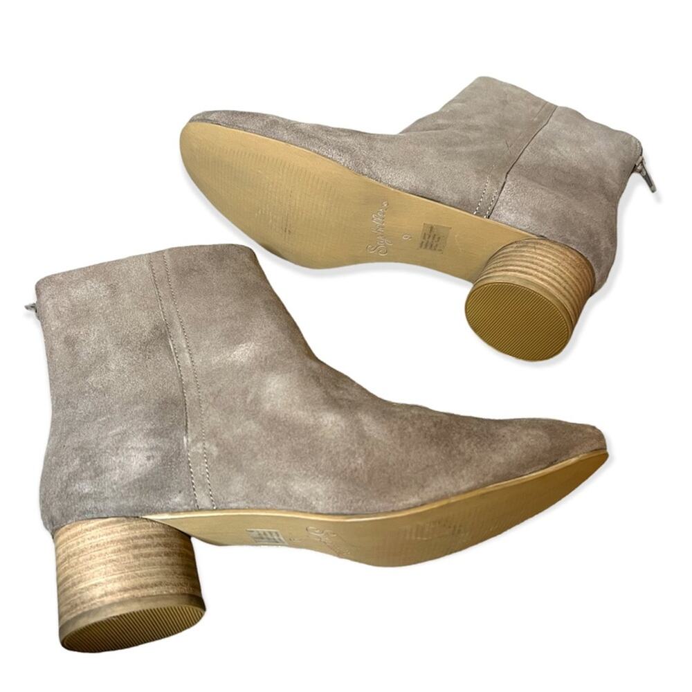 Seychelles suede tan‎ round heel ankle boots sz 9